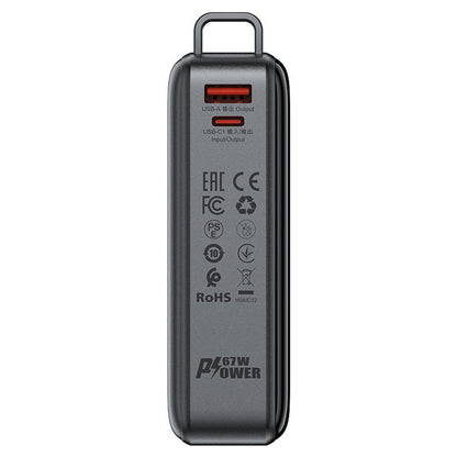 Ekstern batteri Acefast M4, 20000mAh, 67W, PD, 1 x USB-A - 2 x USB-C, Svart