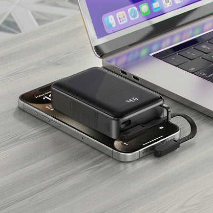 Ekstern batteri Acefast M4, 20000mAh, 67W, PD, 1 x USB-A - 2 x USB-C, Svart