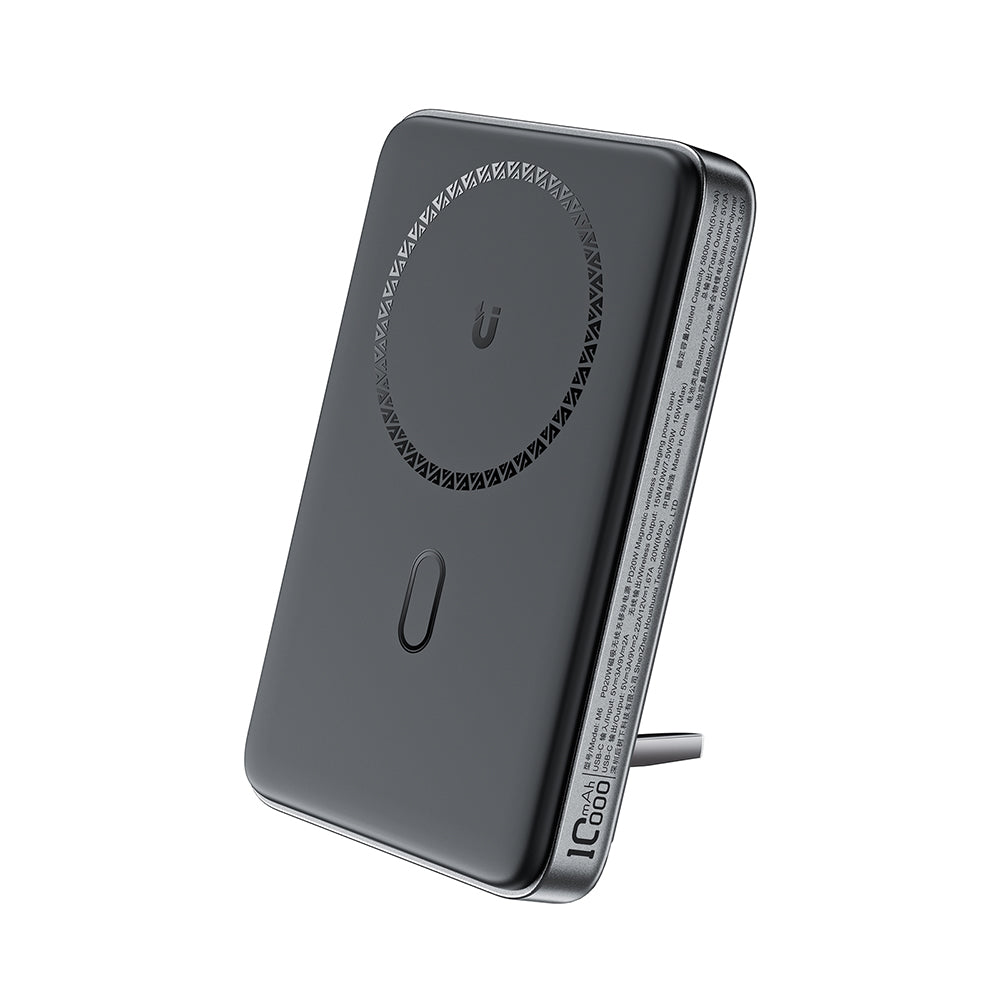 Trådløst Eksternt Batteri Acefast M6, 10000mAh, 20W, PD + FQI, 1 x QI - 1 x USB-C, Svart