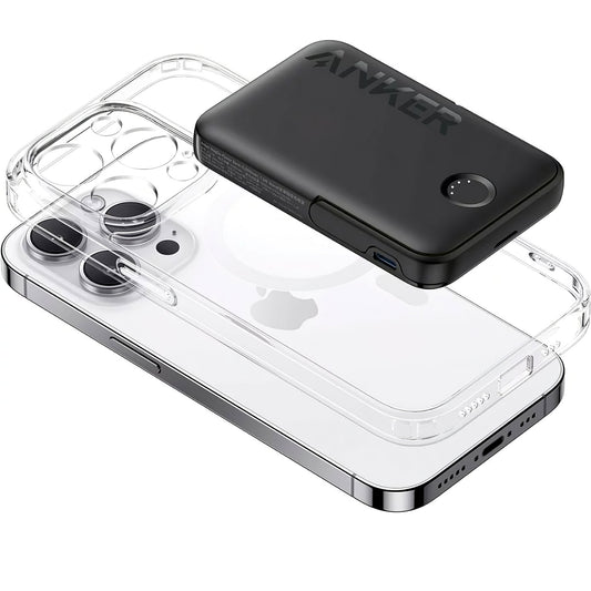 Anker 322 MagGo trådløst eksternt batteri, 5000 mAh, 12 W, 1 x IQ - 1 x USB-C, svart A1618G11