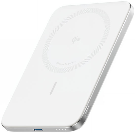 Ekstern trådløs batteri Anker Nano, 5000mAh, 20W, PD + FQI, 1 x QI - 1 x USB-C, Hvit A1665H21