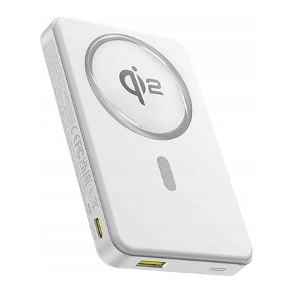 Ekstern trådløs batteri Baseus Airpow2 Qi2, 10000mAh, 22.5W, QC + PD + FQI, 1 x QI - 1 x USB-A - 1 x USB-C, Hvit P10080000213-00