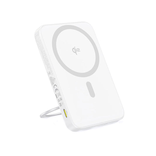 Ekstern trådløs batteri Baseus PicoGo, 5000mAh, 20W, PD + FQI, 1 x QI - 1 x USB-C, Hvit P10076800213-01