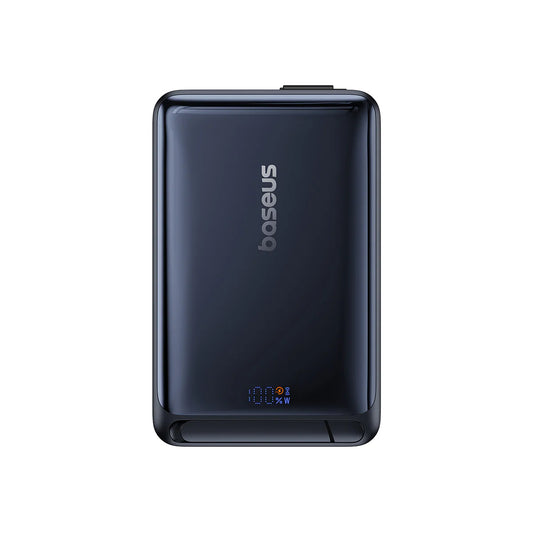 Ekstern trådløs batteri Baseus Nomos, 10000mAh, 45W, PD + FQI, 1 x QI - 2 x USB-C, Svart P10078800123-00