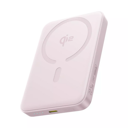 Ekstern trådløs batteri Baseus Enerfill FM12, 10000mAh, 22.5W, PD + FQI, 1 x QI - 1 x USB-C, Rosa E0028502