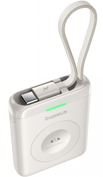 Trådløs ekstern batteri Baseus EnerFill FW11 for Apple Watch Series, 1640mAh, 5W, 1 x QI, Hvit E0205302