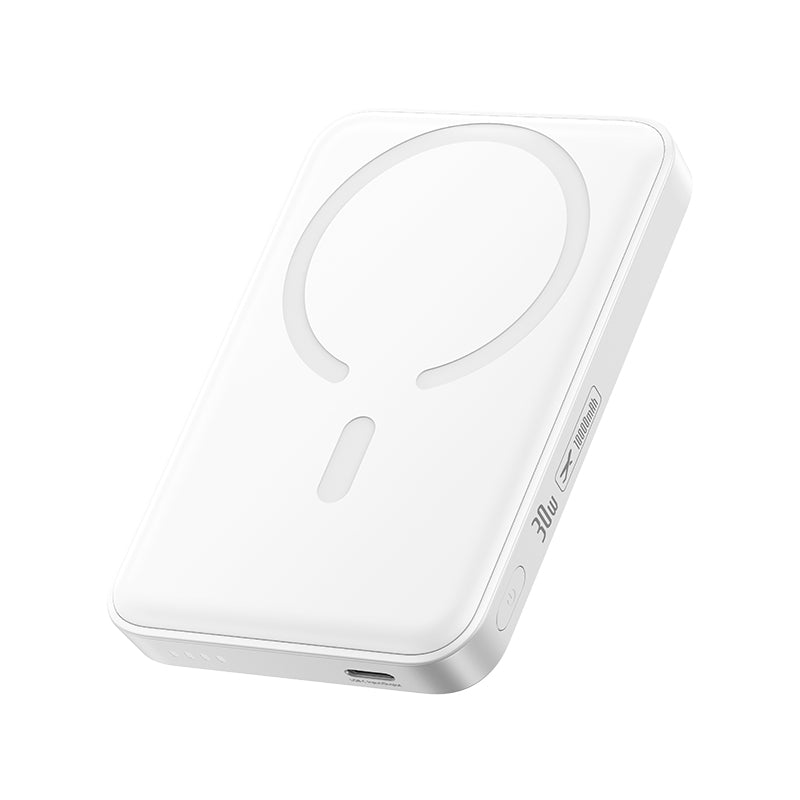 Baseus EnerFill FM11 trådløs ekstern batteri, 10000mAh, 30W, PD + FQI, 1 x QI - 1 x USB-C, hvit