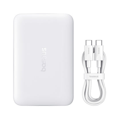 Baseus EnerFill FM11 trådløs ekstern batteri, 10000mAh, 30W, PD + FQI, 1 x QI - 1 x USB-C, hvit