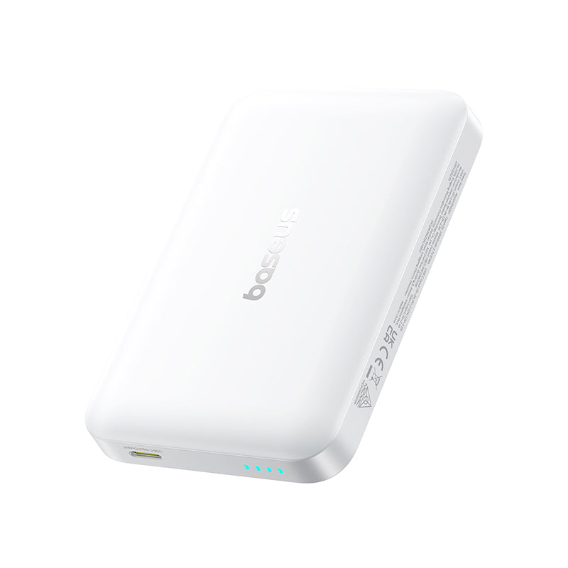 Baseus EnerFill FM11 trådløs ekstern batteri, 10000mAh, 30W, PD + FQI, 1 x QI - 1 x USB-C, hvit