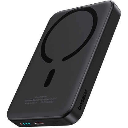 Ekstern trådløs batteri Baseus Magnetic Mini, 10000mAh, 20W, PD + FQI, 1 x QI - 1 x USB-C, Svart P10059001113-00