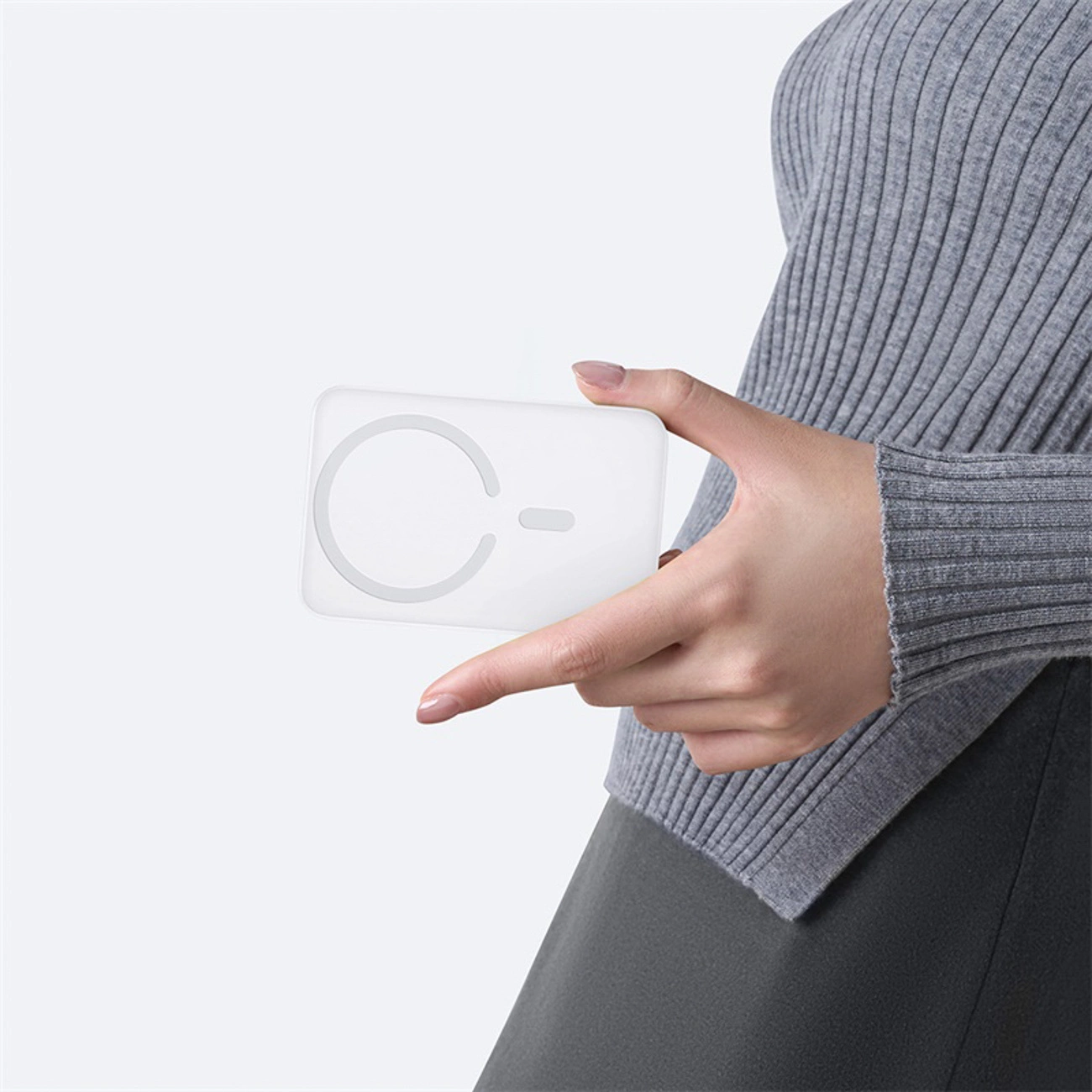 Ekstern trådløs batteri Baseus EnerFill FM11 Ultra-Mini, 10000mAh, 22.5W, PD + FQI, 1 x QI - 1 x USB-C, Hvit P1008210E213-00