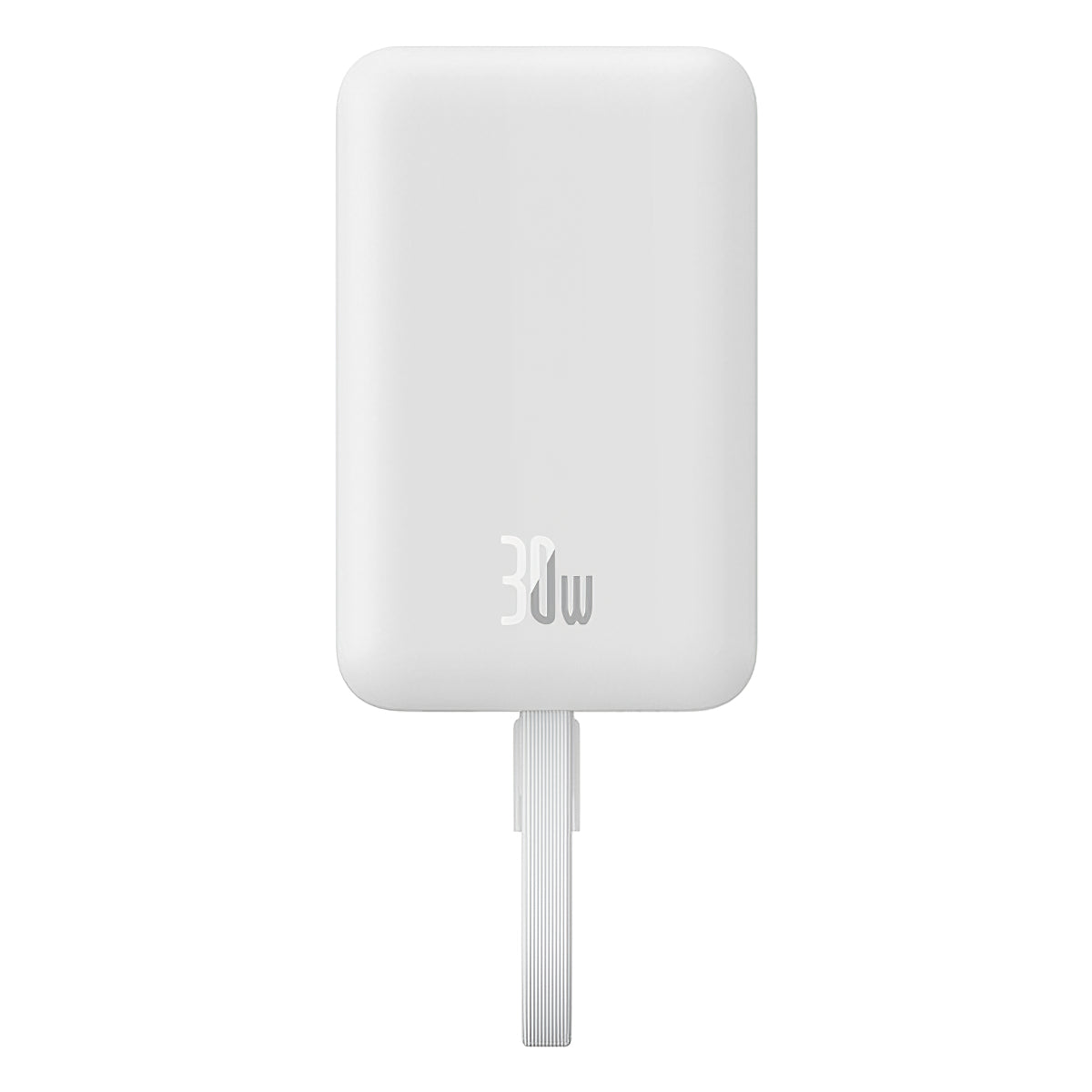 Ekstern trådløs batteri Baseus Magnetic Mini, 10000mAh, 30W, PD + FQI, 1 x QI - 2 x USB-C, Hvit P1002210B223-00
