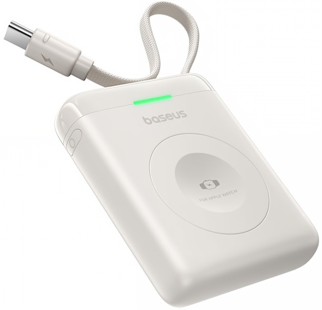 Trådløs ekstern batteri Baseus EnerFill FW11 for Apple Watch Series, 1640mAh, 5W, 1 x QI, Hvit E0205302