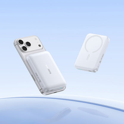 Baseus EnerFill FM11 trådløs ekstern batteri, 10000mAh, 30W, PD + FQI, 1 x QI - 1 x USB-C, hvit