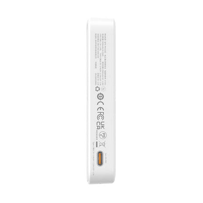 Ekstern trådløs batteri Baseus MagPro PPCXZ05, 5000mAh, 20W, PD + FQI, 1 x QI - 1 x USB-C, Hvit P10064101223-00