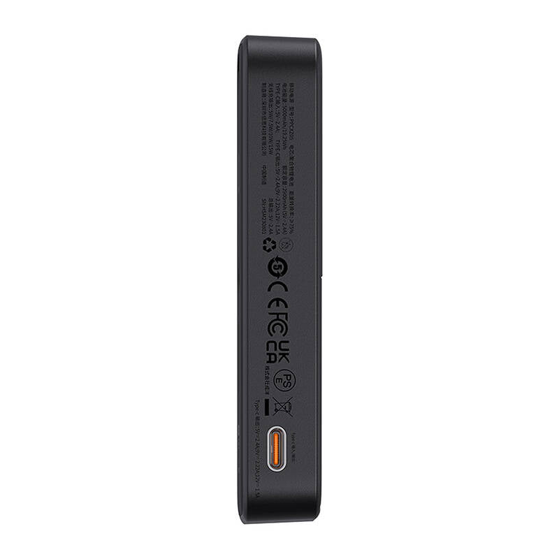 Ekstern trådløs batteri Baseus MagPro PPCXZ05, 5000mAh, 20W, PD + FQI, 1 x QI - 1 x USB-C, Svart, Reseglet P10064101123-00