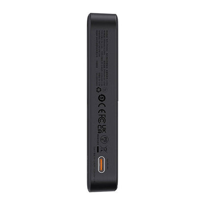 Ekstern trådløs batteri Baseus MagPro PPCXZ05, 5000mAh, 20W, PD + FQI, 1 x QI - 1 x USB-C, Svart, Reseglet P10064101123-00
