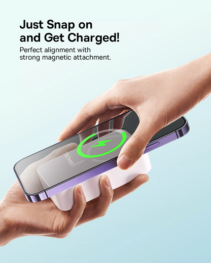Trådløs ekstern batteri Baseus EnerFill FM41 Mini, 20000mAh, 20W, PD + FQI, 1 x QI - 1 x USB-C, Hvit E0027U01