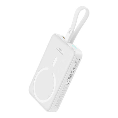 Ekstern trådløs batteri Baseus Magnetic Mini, 10000mAh, 20W, PD + FQI, 1 x Lightning - 1 x QI - 1 x USB-C, Hvit P10022109223-00