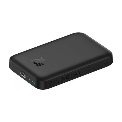 Ekstern trådløs batteri Baseus Mini Air, 6000mAh, 20W, PD + FQI, 1 x QI - 1 x USB-C, Svart P10059002113-00