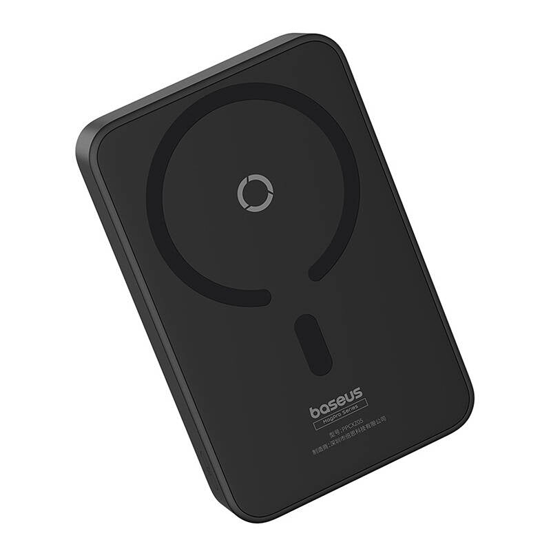Ekstern trådløs batteri Baseus MagPro PPCXZ05, 5000mAh, 20W, PD + FQI, 1 x QI - 1 x USB-C, Svart, Reseglet P10064101123-00