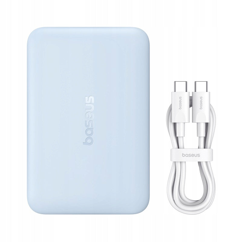 Trådløs ekstern batteri Baseus EnerFill FM11 Ultra-Mini, 10000mAh, 22,5W, PD + FQI, 1 x QI - 1 x USB-C, Blå P1008210E313-00