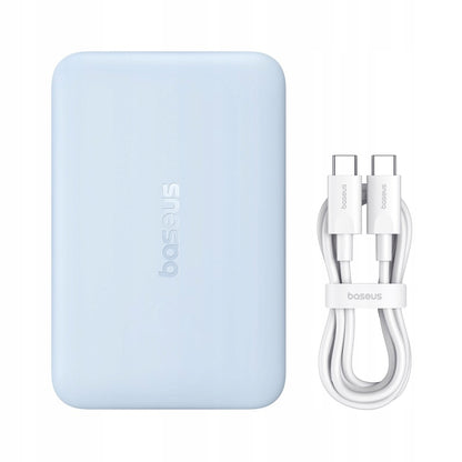 Trådløs ekstern batteri Baseus EnerFill FM11 Ultra-Mini, 10000mAh, 22,5W, PD + FQI, 1 x QI - 1 x USB-C, Blå P1008210E313-00