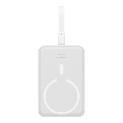 Ekstern trådløs batteri Baseus Magnetic Mini, 10000mAh, 20W, PD + FQI, 1 x Lightning - 1 x QI - 1 x USB-C, Hvit P10022109223-00