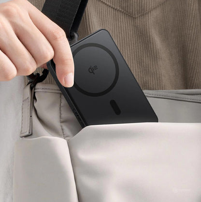 Ekstern trådløs batteri Baseus Airpow2 Qi2, 10000mAh, 22.5W, QC + PD + FQI, 1 x QI - 1 x USB-A - 1 x USB-C, Svart P10080000123-00