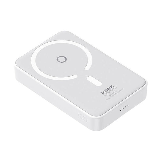 Ekstern trådløs batteri Baseus MagPro PPCXZ05, 5000mAh, 20W, PD + FQI, 1 x QI - 1 x USB-C, Hvit P10064101223-00
