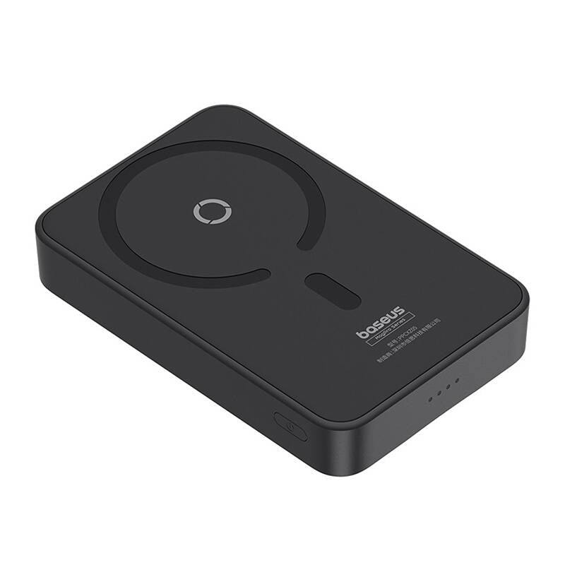 Ekstern trådløs batteri Baseus MagPro PPCXZ05, 5000mAh, 20W, PD + FQI, 1 x QI - 1 x USB-C, Svart, Reseglet P10064101123-00