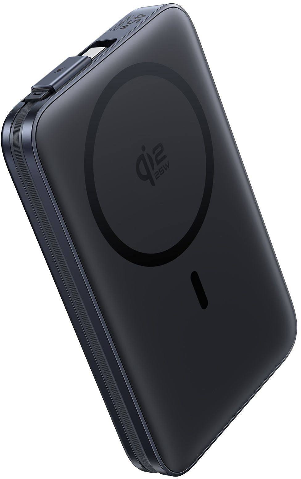 Baseus PicoGo AM61 trådløs ekstern batteripakke, 10000mAh, 45W, PD + FQI, 1 x QI - 2 x USB-C, svart E0028V00
