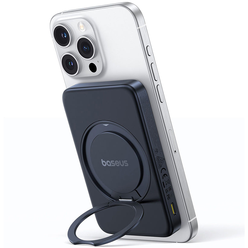 Ekstern trådløs batteri Baseus PicoGo, 5000mAh, 20W, PD + FQI, 1 x QI - 1 x USB-C, Svart P10076802123-00