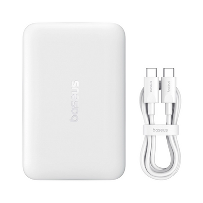 Ekstern trådløs batteri Baseus EnerFill FM11 Ultra-Mini, 10000mAh, 22.5W, PD + FQI, 1 x QI - 1 x USB-C, Hvit P1008210E213-00
