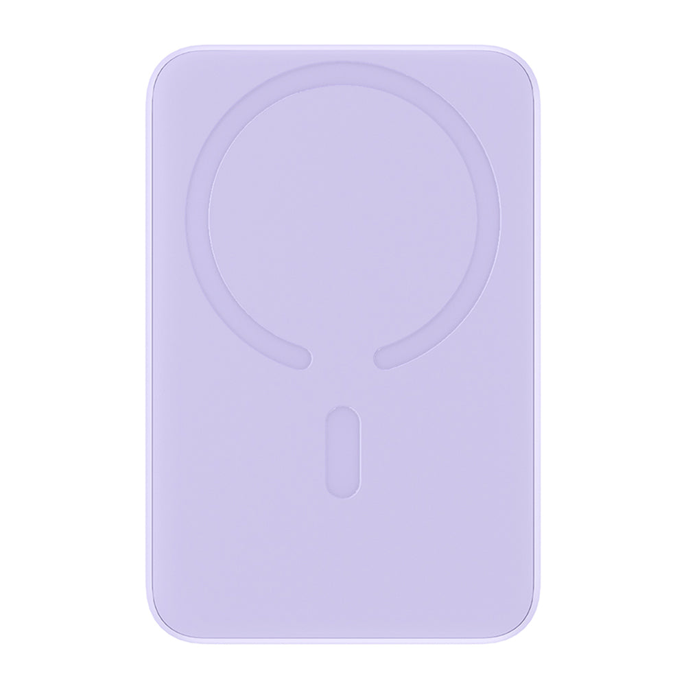 Ekstern trådløs batteri Baseus Magnetic Mini, 10000mAh, 20W, PD + FQI, 1 x QI - 1 x USB-C, Lilla PPCX110105