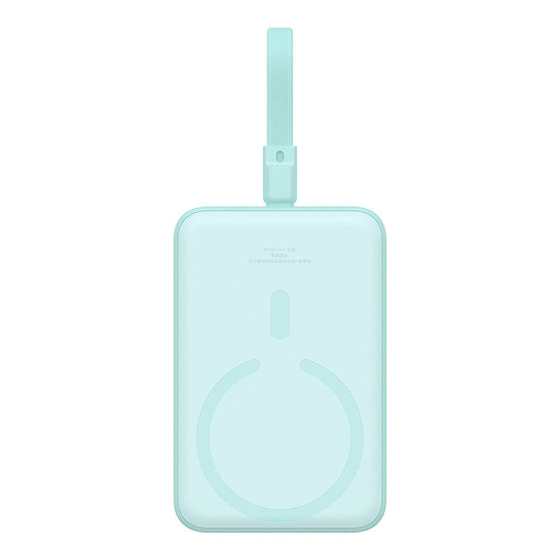 Ekstern trådløs batteri Baseus Magnetic Mini, 10000mAh, 20W, PD + FQI, 1 x Lightning - 1 x QI - 1 x USB-C, Grønn P10022109333-00