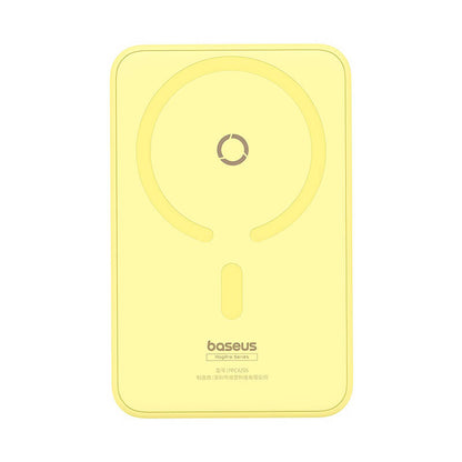 Ekstern trådløs batteri Baseus MagPro PPCXZ05, 5000mAh, 20W, PD + FQI, 1 x QI - 1 x USB-C, Gul P10064101Y23-00
