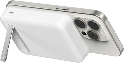 Trådløs ekstern batteripakke Belkin BoostCharge Pro med støtte, 10000mAh, 15W, FQI, 1 x QI - 1 x USB-C, hvit BPD008btWH