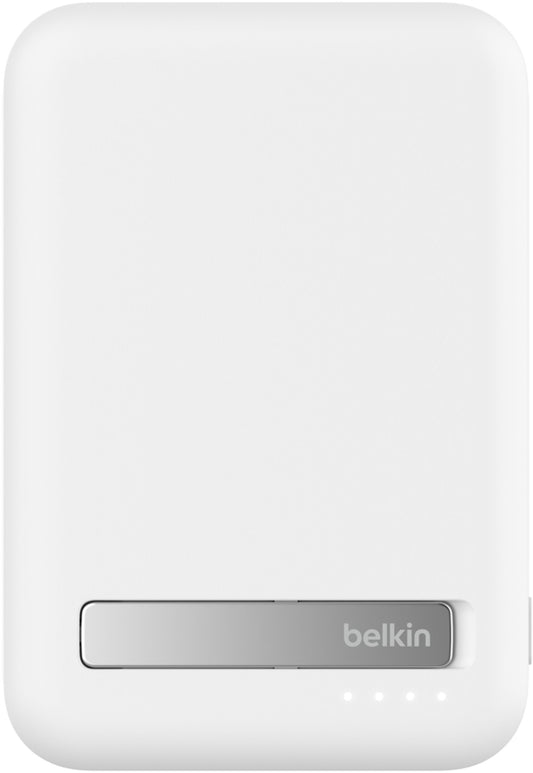 Trådløs ekstern batteripakke Belkin BoostCharge Pro med støtte, 8000mAh, 15W, FQI, 1 x QI - 1 x USB-C, hvit BPD007btWH