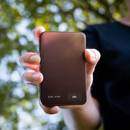 Blavec BJ-04 Slim trådløs powerbank, 10 000 mAh, 22,5 W, PD + FQI, 1 x QI – 1 x USB-C, lilla