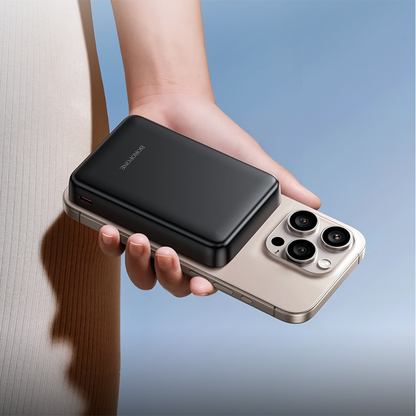 Trådløs Ekstern Batteri Borofone BJ82A Dawn, 10000mAh, 22.5W, QC + PD + FQI, 1 x QI - 1 x USB-A - 1 x USB-C, Svart