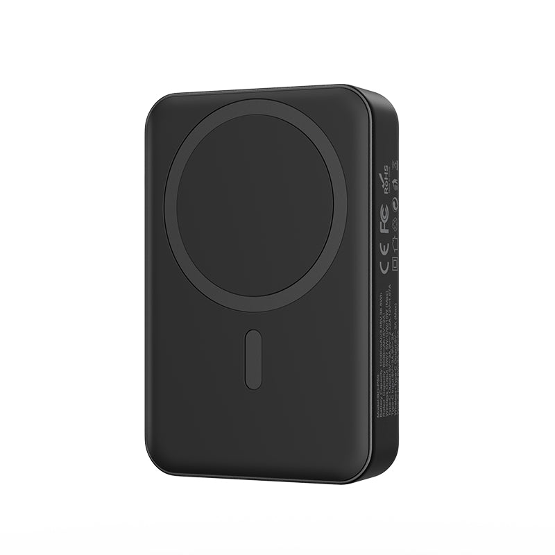 Ekstern trådløs batteri BWOO BO-P59, 10000mAh, 20W, PD + FQI, 1 x QI - 1 x USB-C, Svart