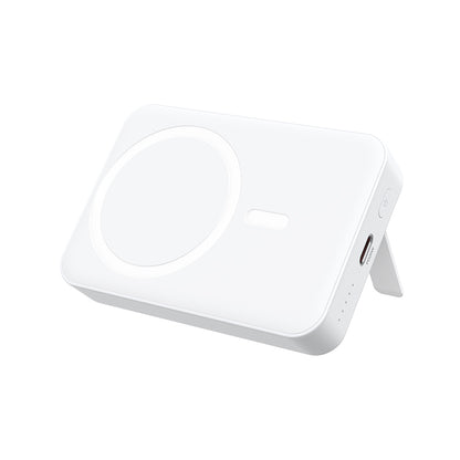 Ekstern trådløs batteri BWOO BO-P59, 10000mAh, 20W, PD + QI, 1 x QI - 1 x USB-C, Hvit
