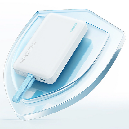 Trådløs ekstern batteri Cuktech CP132ML, 10000mAh, 22,5W, PD + QI, 2 x USB-C, hvit