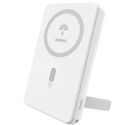 Ekstern trådløs batteri Dudao K14S+, 10000mAh, 22.5W, QC + PD + FQI, 1 x QI - 1 x USB-A - 1 x USB-C, Hvit