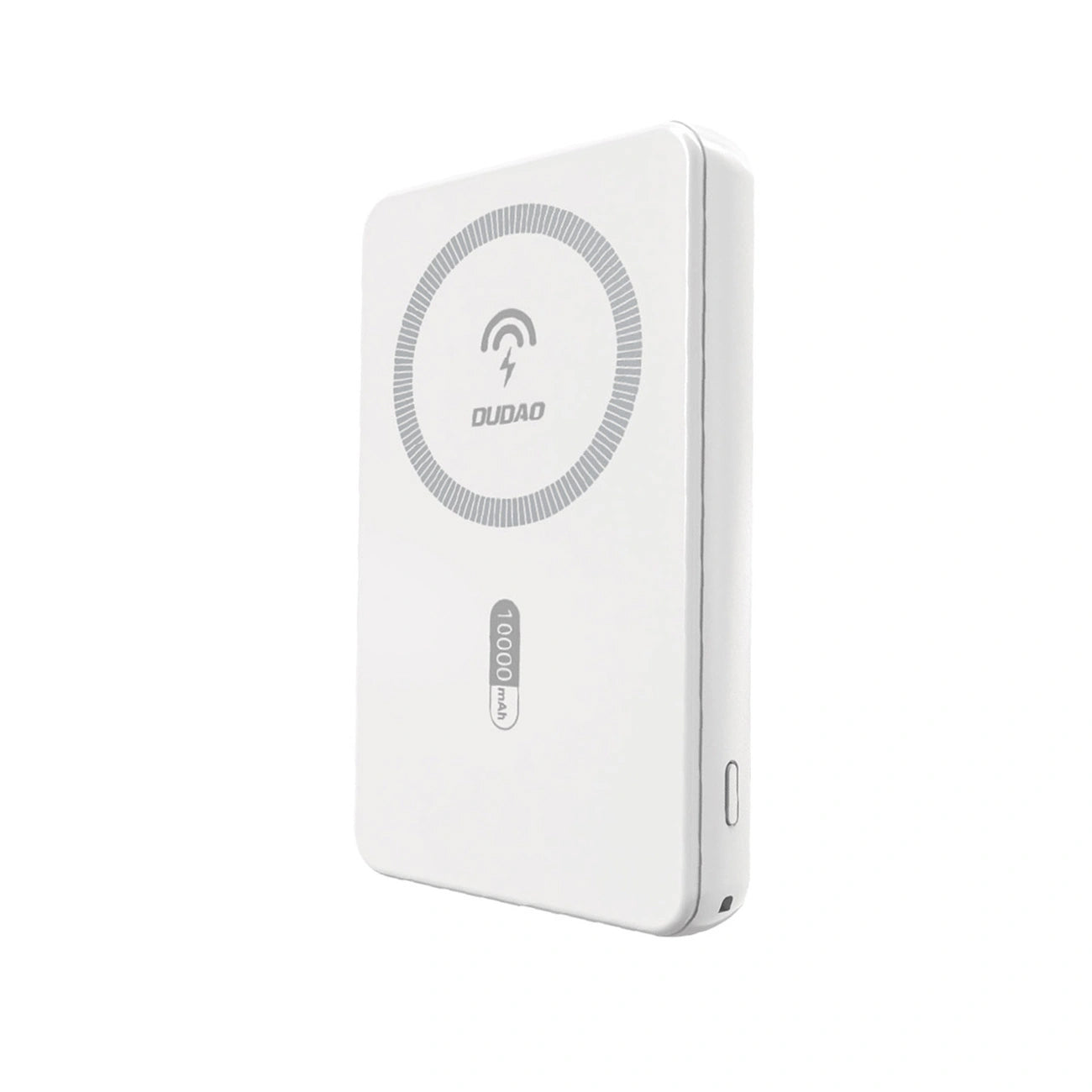 Trådløs ekstern batteripakke Dudao K14S, 5000mAh, 20W, QC + PD + FQI, 1 x QI - 1 x USB-A - 1 x USB-C, Hvit