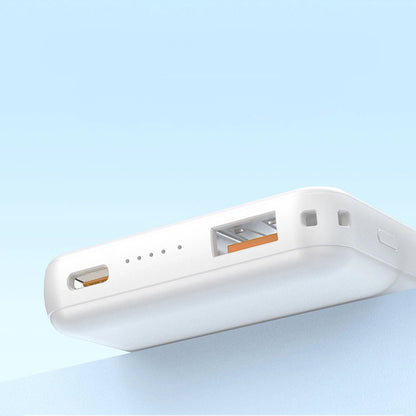 Ekstern trådløs batteri Dudao K14S+, 10000mAh, 22.5W, QC + PD + FQI, 1 x QI - 1 x USB-A - 1 x USB-C, Hvit