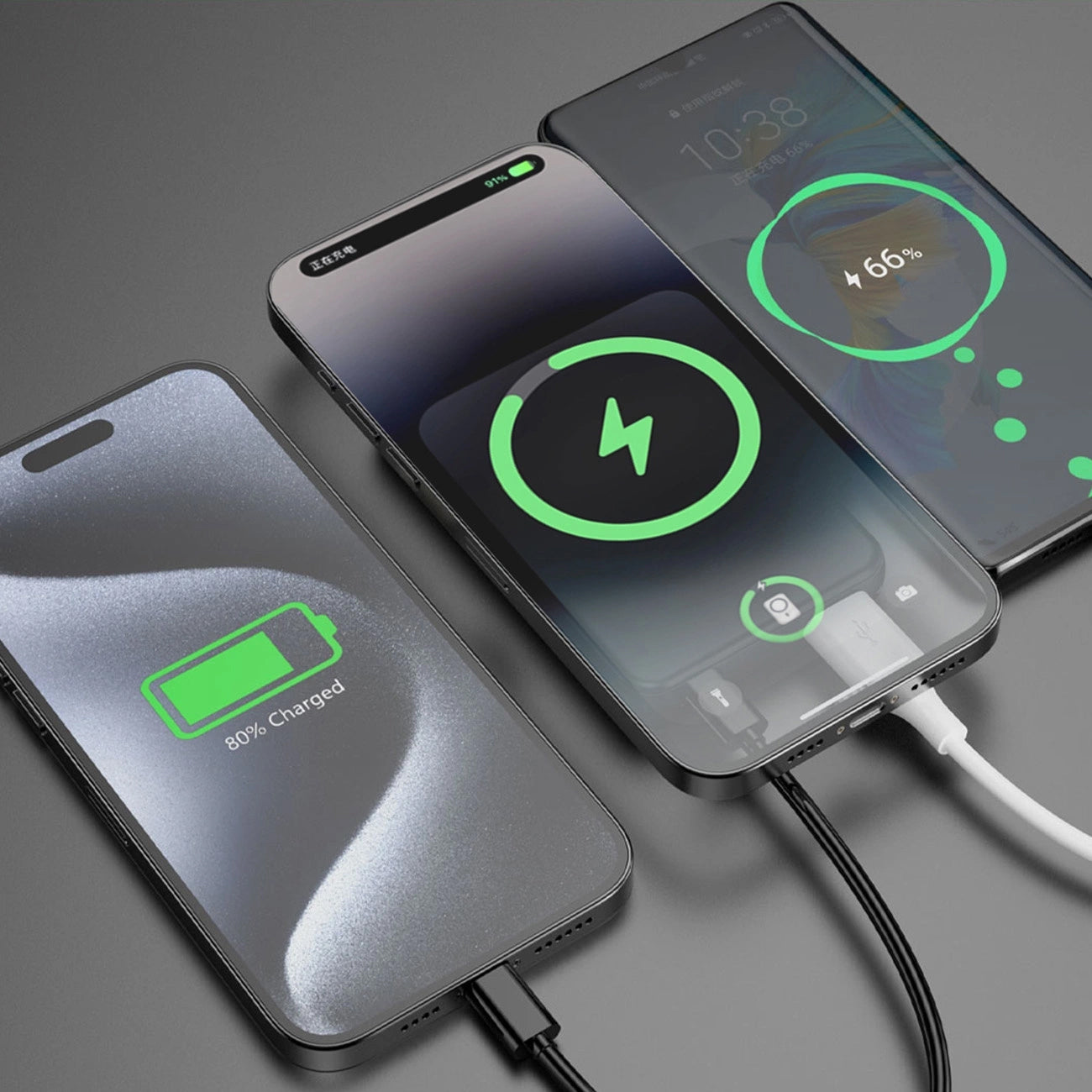 Ekstern trådløs batteri Dudao K14S+, 10000mAh, 22.5W, QC + PD + FQI, 1 x QI - 1 x USB-A - 1 x USB-C, Svart