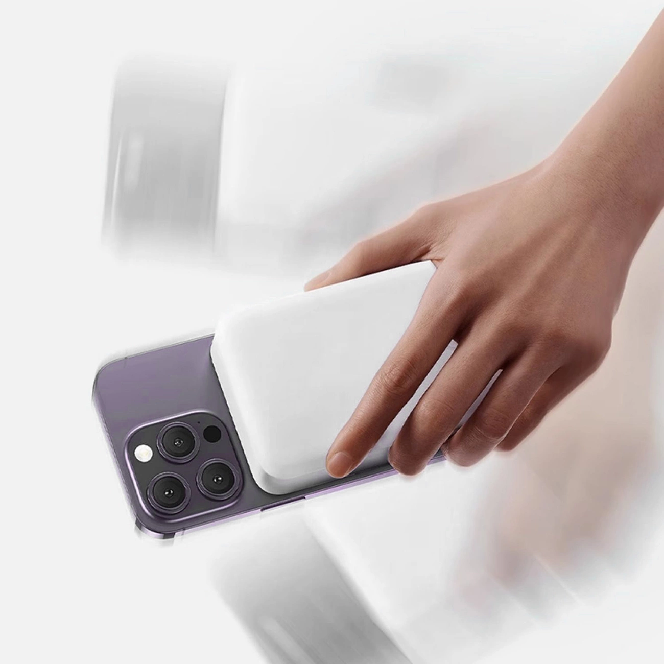 Ekstern trådløs batteri Dudao K26s, 5000mAh, 20W, PD + FQI, 1 x QI - 1 x USB-C, Hvit