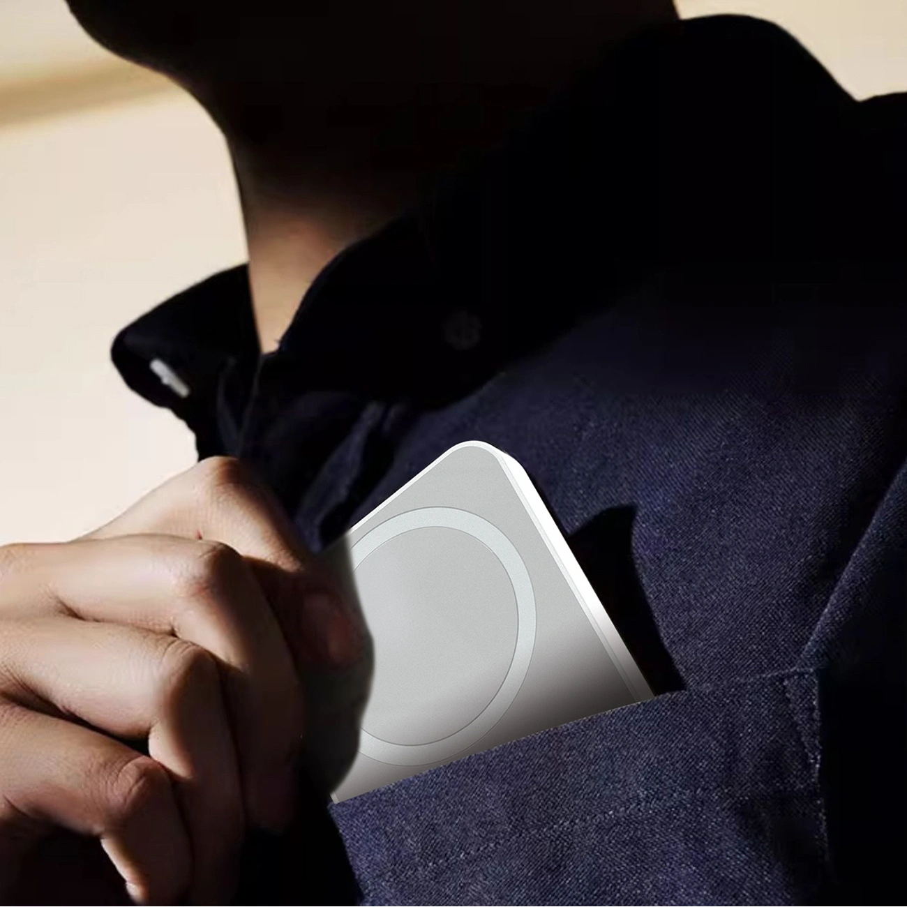 Dudao K26 trådløs ekstern batteri, 10000mAh, 20W, PD + FQI, 1 x QI - 1 x USB-C, Hvit